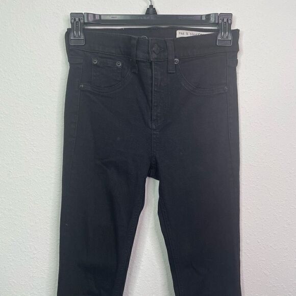 Rag & Bone Women’s Black 10 Inch Skinny Jeans Size 25 - Picture 2 of 9
